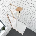 ПАРАВАН WALK IN ELGIO BRUSHED ROSE GOLD