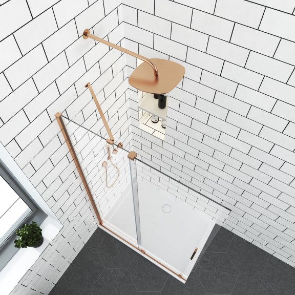 ПАРАВАН WALK IN ELGIO BRUSHED ROSE GOLD