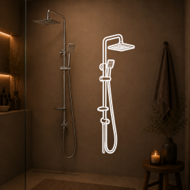 Shower systems without faucet