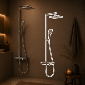 Shower systems with faucet