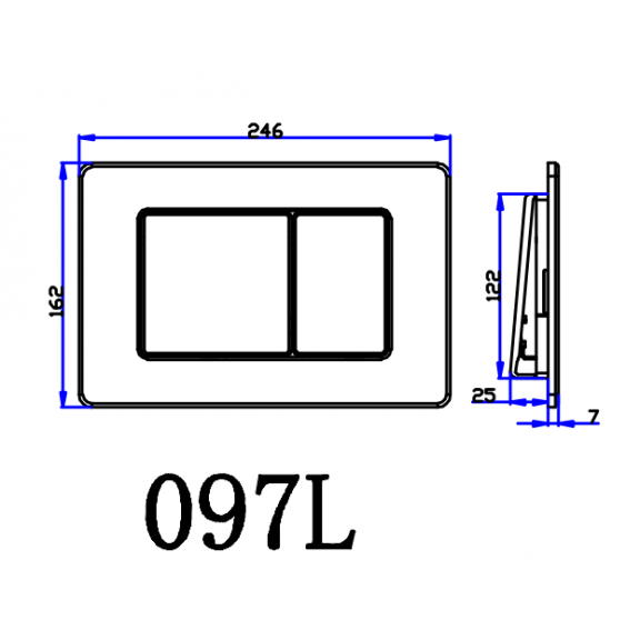 BG 097L BS + PNEUMATIC BUTTON FRAME AND PNEUMATIC CYLINDER