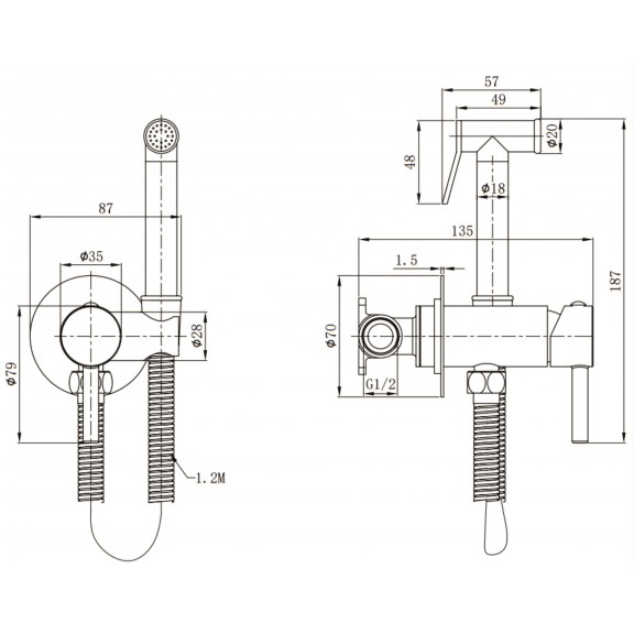 Messingmischer für Einbau  ICF 3314