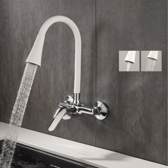 Месингов Смесител » LINNI WHITE MATT  ICF 5108152W 7789