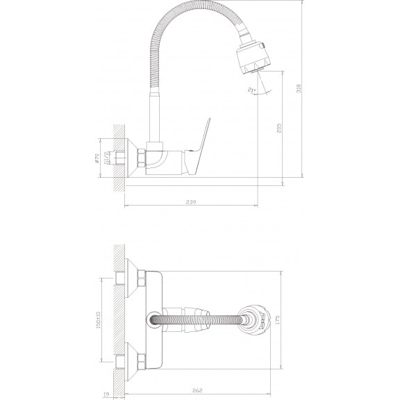 Месингов Смесител » LINNI ICF 5452152 M7313