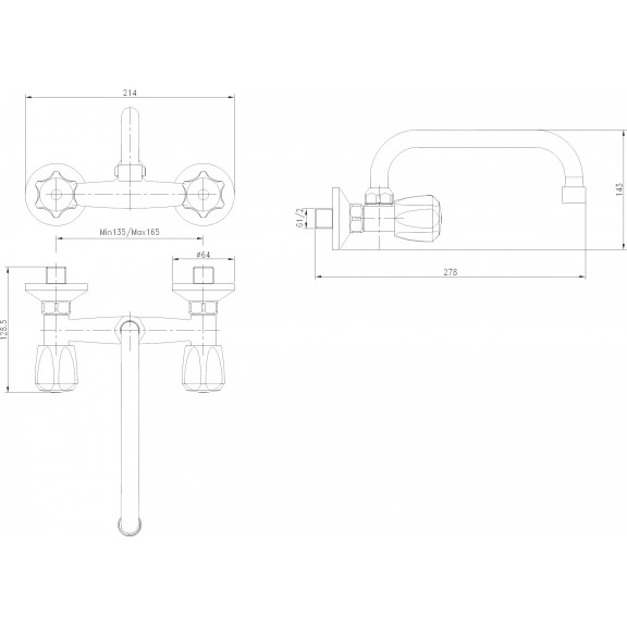 Brass faucet  -  DUNAV   ICF 5018718 7120  - Kitchen faucets