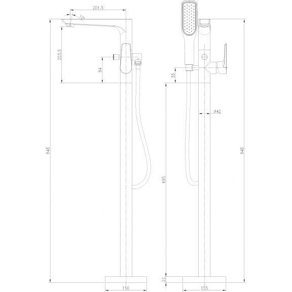 Месингов Смесител » ICL 8214B Месингов Смесител » ICL 8214B - Стоящи смесители