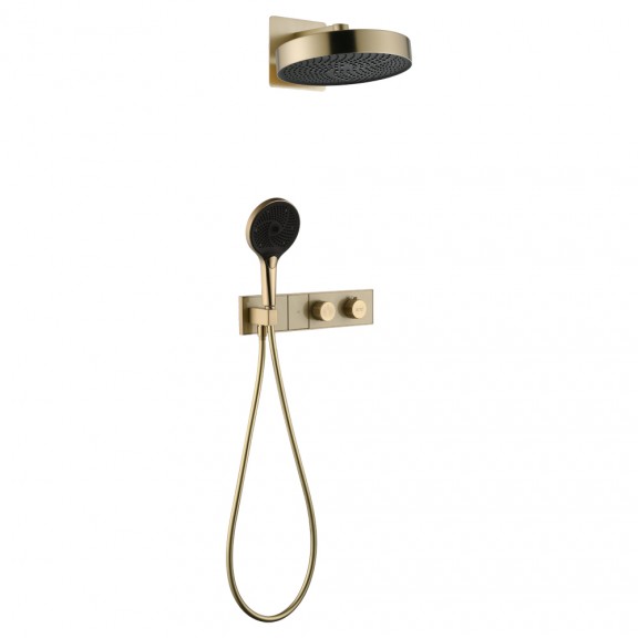BIAGIO INWALL MOUNTED FAUCETS/TOP SHOWER/BARS 634577 BRUSH GOLD