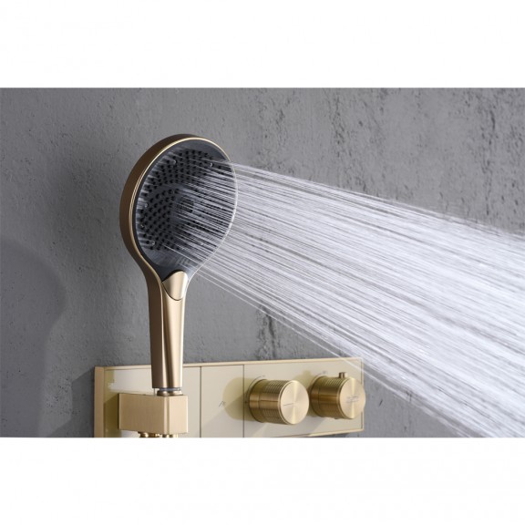 BIAGIO INWALL MOUNTED FAUCETS/TOP SHOWER/BARS 634577 BRUSH GOLD