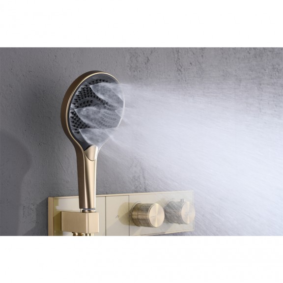 BIAGIO INWALL MOUNTED FAUCETS/TOP SHOWER/BARS 634577 BRUSH GOLD