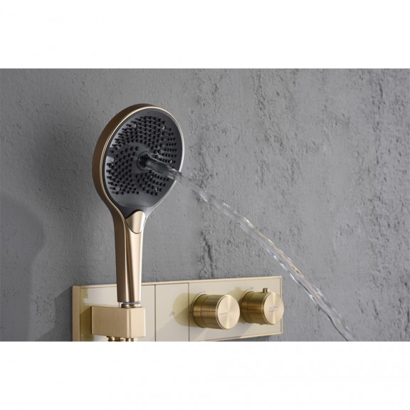 BIAGIO INWALL MOUNTED FAUCETS/TOP SHOWER/BARS 634577 BRUSH GOLD