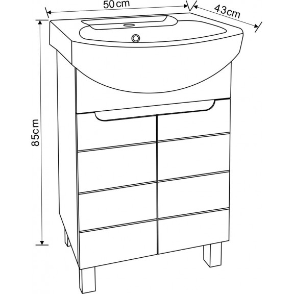 Bathroom cabinet ICP 5041 NEW  - Standing cabinets