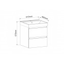 PVC ШКАФ AKADIA-50 6038-50W+УМИВ. 5953W-51CM