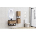 SET PVC BATHROOM CABINET SIMON 6050-039 + BASIN 6066G