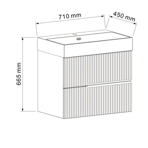 PVC ШКАФ ELORIA 7056BL
