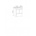 PVC ШКАФ DAVIDE-50 9046-50 УМИВАЛНИК 5953W-51CM