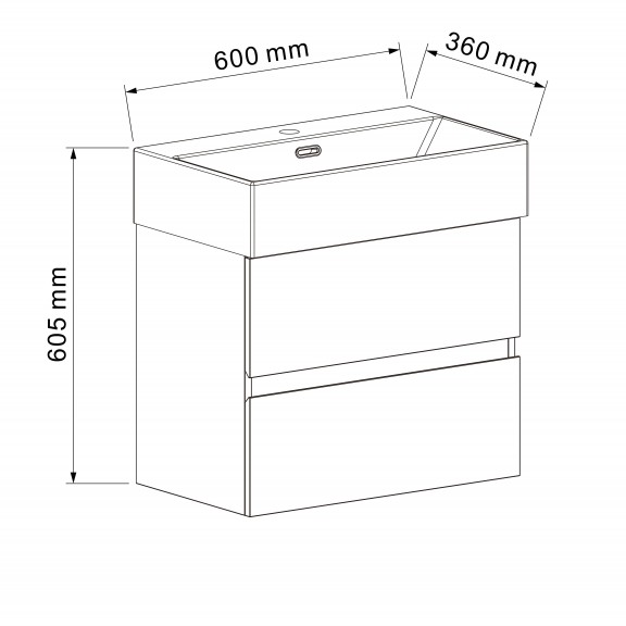 PVC ШКАФ COMPACT 5847 + УМИВ. 6036MB