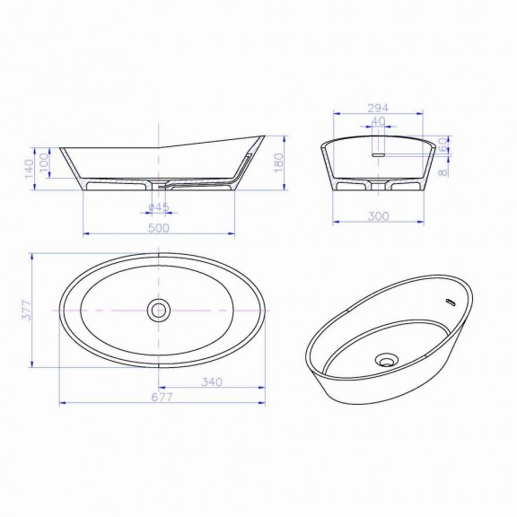 Washbasin - ICB 683B  - iSTONE Products