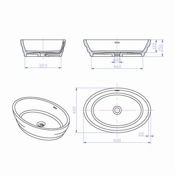 Умивалник   - ICB  684W  - Продукти iSTONE