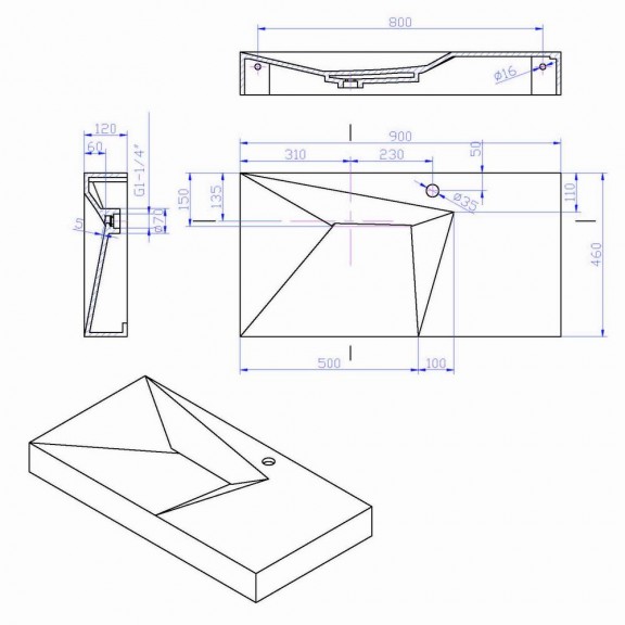 Умивалник- ICB 9047  - Продукти iSTONE