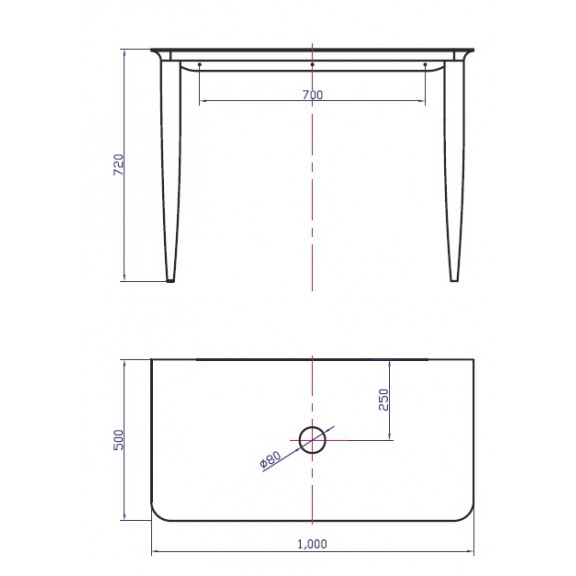 Bathroom cabinet  - countertop - ICB 10072G
