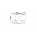 SET PVC BATHROOM CABINET SIMON 6050-039 + BASIN 6066G
