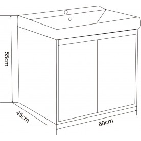  Мебели за баня PVC » ICP 6055 WOODEN