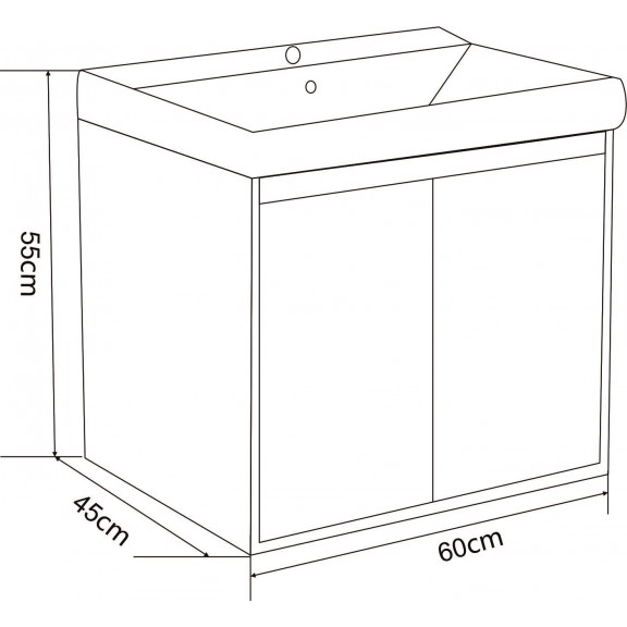 Ερμάριο μπάνιου PVC » ICP 6055 WOODEN