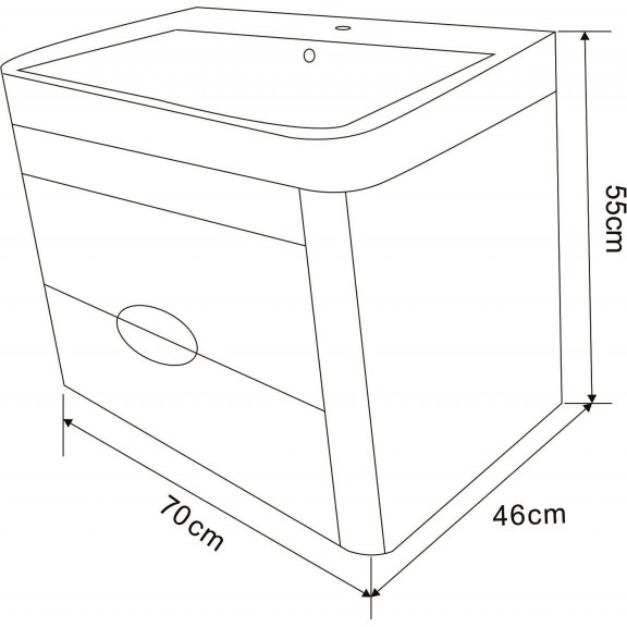 Bathroom cabinet ICP 7046WOODEN
