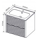 Мебели за баня PVC » ICP 6043 + МИВКА ICC 5953B-2 ЧЕРЕН МАТ