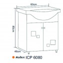 Bathroom cabinet ICP	6080 BEIGE  - Standing cabinets