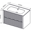 Мебели за баня PVC » ICP BG 8043 + МИВКА ICC 8066 БЯЛ ГЛАНЦ