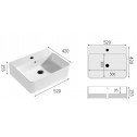 WASHBASIN » ICB 889W  - Ceramic washbasin on a countertop