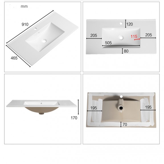 Washbasin ICC 9066  - Washbasin for cabinet
