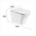 Wall hung toilet ICC 3435W SLIM