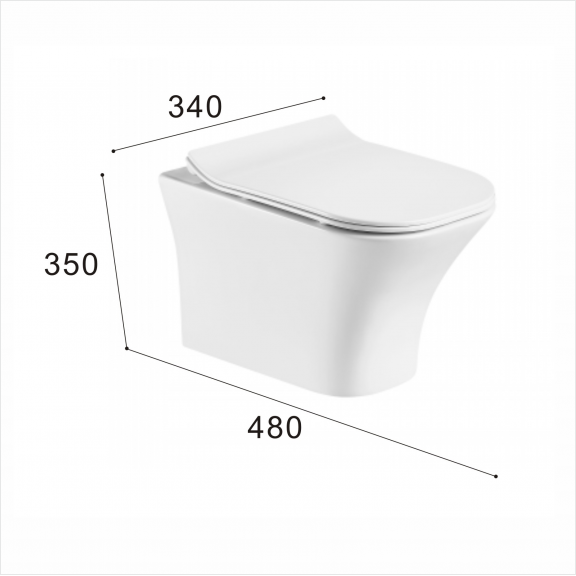 Wall hung toilet ICC 3435W SLIM