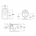 Wall hung toilet ICC 3435W SLIM