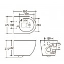 Wall hung toilet ICC 4937 GLOSSY WHITE