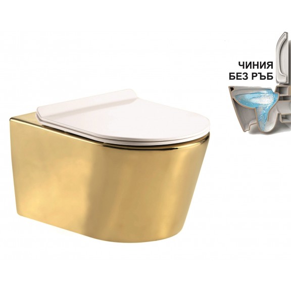 Стенна тоалетна чиния ICC 5233 GOLD