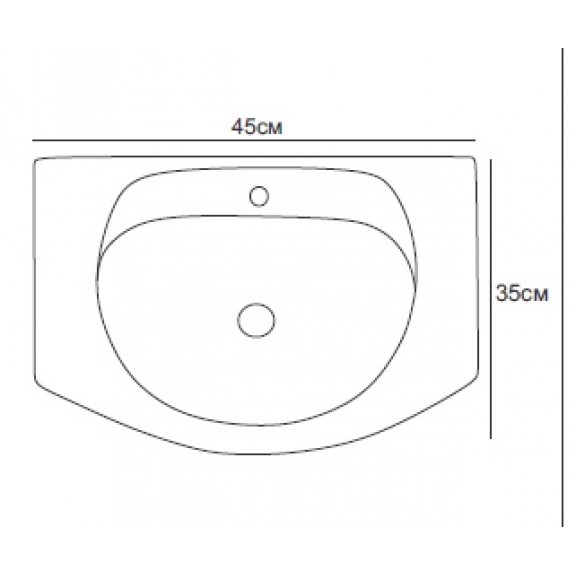 Washbasin ICC  4537  - Washbasins, pedestals and semi-pedestal