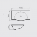 Washbasin ICC 47100  - Washbasin for cabinet