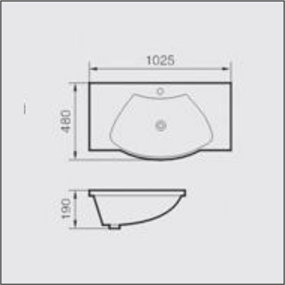 Washbasin ICC 47100  - Washbasin for cabinet