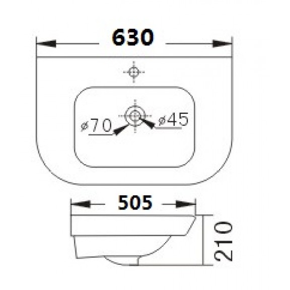 Умивалник ICC 6350