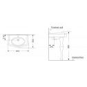Waschbecken aus Porzellan ICC 8155