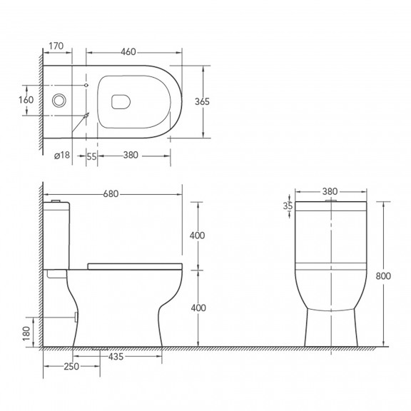 WC Set ICC 7970S UF RIMLESS