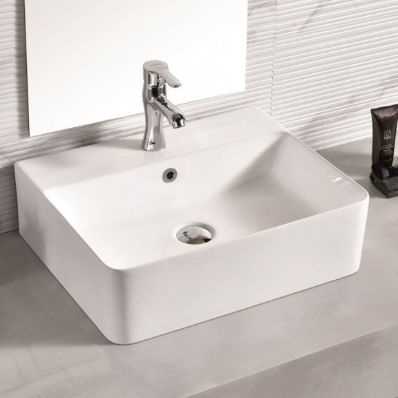WASHBASIN » ICB 889W  - Ceramic washbasin on a countertop