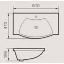 Porcelain basin ICC 4760