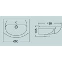 Порцеланов умивалник  ICC 6037/6040
