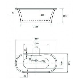 Bathtub ICSH LB 1808 W