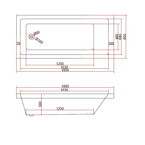 Вана "БЕНДИДА"  ICSH 188050 TUB
