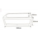 Bathtub  "BENDIDA" ICSH 167050 TUB
